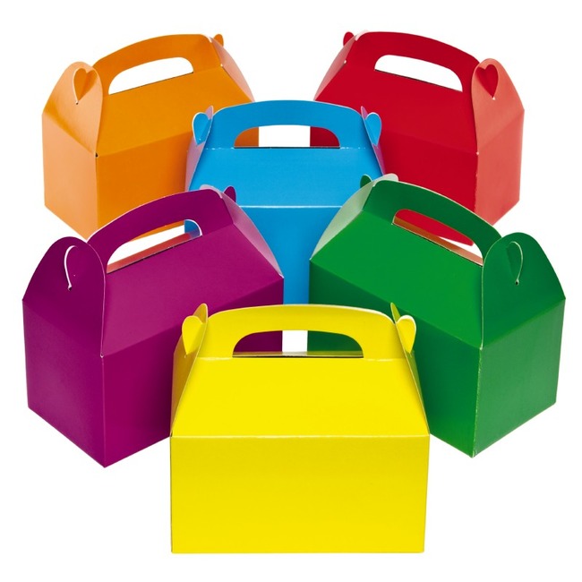 Karton - Koffertje - Gekleurd - Set Van 6