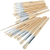 Penselen - plat - rond - voordeelpakket - set van 80 assorti