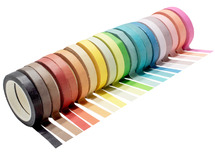 Washi tape - pastel - 7mm - set van 20