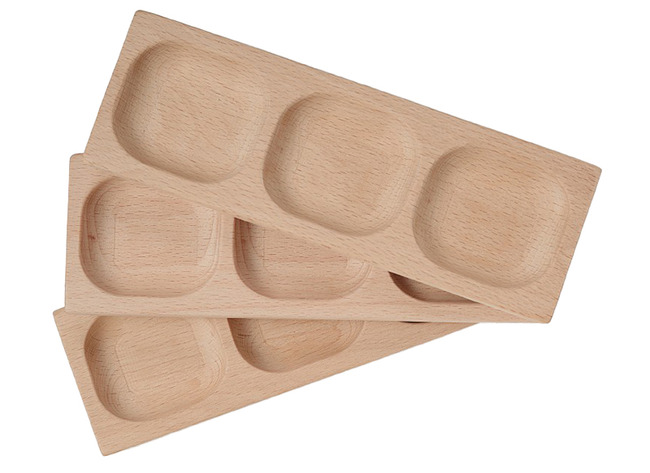 Taalspellen - Yellow Door 3-pebble Word-building Tray - Woordopbouwer - 3-vakssorterschaal - Per Stuk