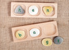 Taalspellen - Yellow Door 3-Pebble Word-building Tray - woordopbouwer - 3-vakssorterschaal - per stuk