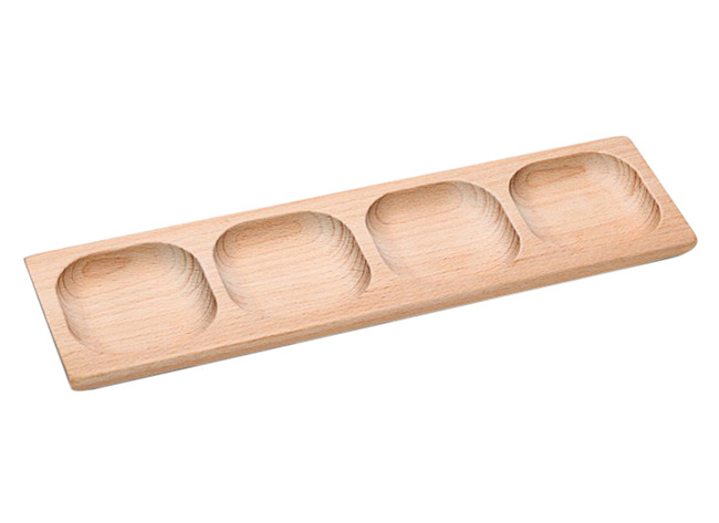Taalspellen - Yellow Door 4-pebble Word-building Tray - Woordopbouwer - 4-vakssorterschaal - Per Stuk