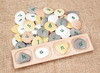 Taalspellen - Yellow Door 4-Pebble Word-building Tray - woordopbouwer - 4-vakssorterschaal - per stuk