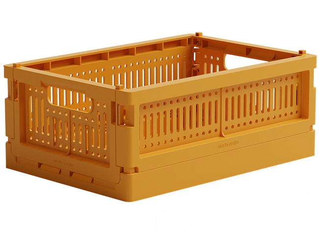 Opbergen - Made Crates Mini - Per Stuk - Mustard - Leverbaar In 20 Kleuren