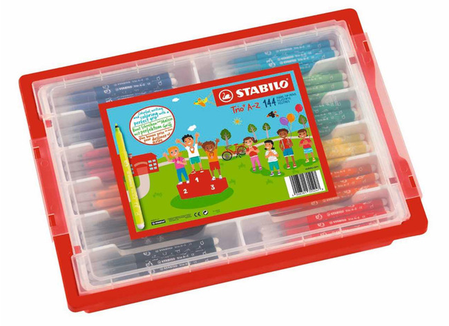 Stiften - Kleurstiften - Stabilo Trio A-z - 12 X 12 Kl - Voordeelpakket - Set Van 144 Assorti