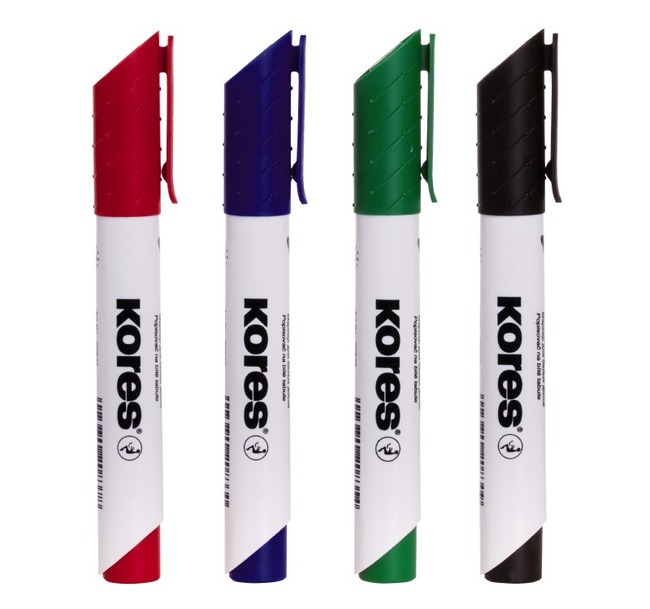 Whiteboardstiften - Kores - Schuine Punt 4st