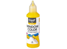Verf - vensterverf - Creall Window Colour - 80 ml - geel - per stuk