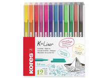 Fineliners - kores - 12 kleuren