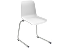 Stoel - Zenith - Sledepoot - onderstel grijs - kuip wit - per stuk
