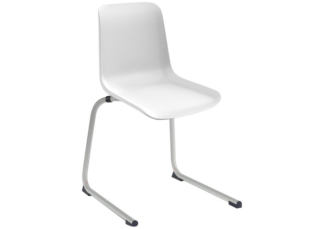 Stoel - Zenith - Sledepoot - Onderstel Grijs - Kuip Wit - Per Stuk