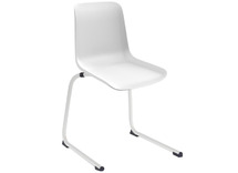 Stoel - Zenith - Sledepoot - onderstel wit - kuip wit - per stuk