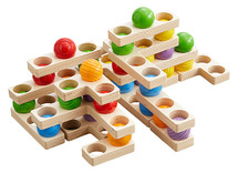 CONSTRUCTIE - HOUTEN BLOKKEN -HABA - CLEVER UP! - STAPELBALLEN - SET VAN 80