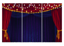 Poppenkast - theaterdoek - circus