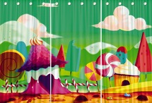 Poppenkast - theaterdoek - candyworld