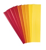 Knutselpapier - zijdepapier - warme kleuren - 50 x 75 cm - set van 20 assorti