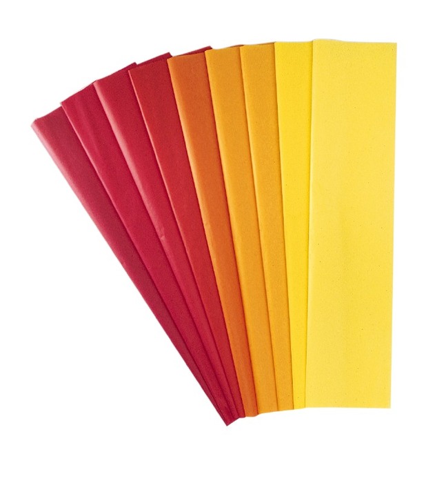 Knutselpapier - Zijdepapier - Warme Kleuren - 50 X 75 Cm - Set Van 20 Assorti