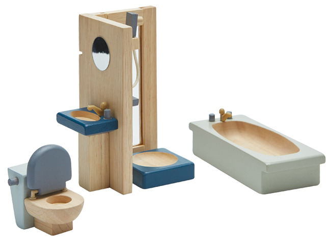 Poppenhuis - Badkamer - Plantoys - Orchard - Hout - Per Set
