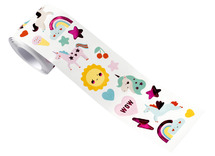 Stickers - Folia - unicorn - rol van 352 stickers