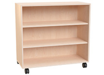 Naturo - M kast met 2 legplanken, open, met wielen
