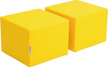Boekenkast - Quadro - Zitpoef 2 S - geel - per stuk