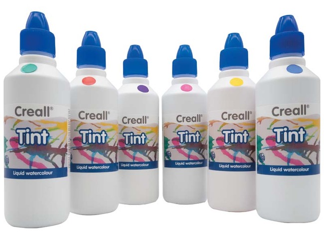 Vloeibare Waterverf - Creall - Tint - 6 X 500 Ml - Set Van 6 Assorti