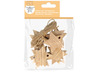 Kerst - Hout - decoratieslinger - sterren - Set van 10