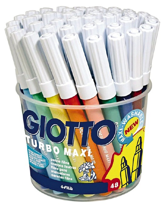 Stiften - Kleurstiften - Giotto Turbo Maxi - Set Van 48 Assorti