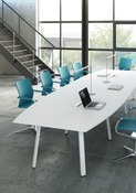 Tafel - Ogi A - 8 Personen - 200 cm x 100 cm x 76 cm - onderstel antraciet - blad wit - per stuk