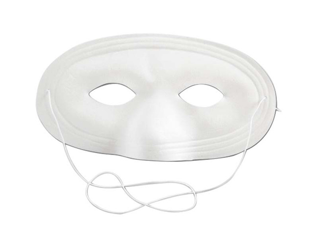 Maskers - Karton - Half - Blanco - Set Van 12