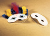 Maskers - karton - half - blanco - set van 12