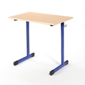 Leerlingentafel - Tau - Enkel - Niet Verstelbaar - Zonder Boekenvak - 64 cm - onderstel ral 6018 (groen) - blad beuk - per stuk