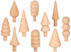 Speelgoed boomhut - tickit - houten bomen - set van 10