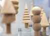 Speelgoed boomhut - tickit - houten bomen - set van 10