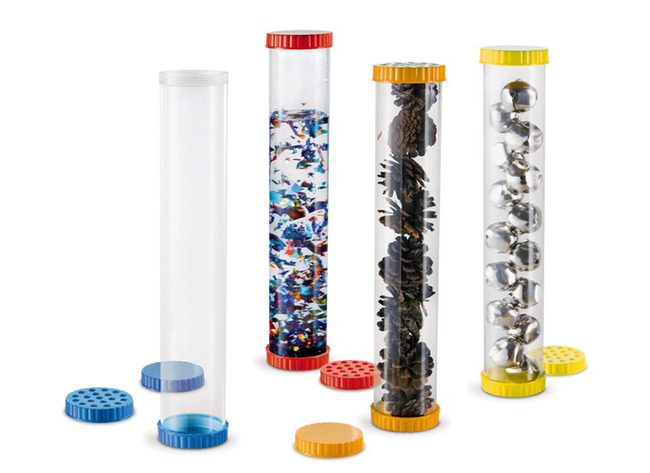 Proefbuizen - Learning Resources Primary Science Sensory Tubes - Transparante Buizen - Set Van 4 Assorti