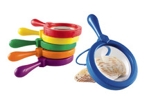 Vergrootglazen - Learning Resources Primary Science Jumbo Magnifiers - x4,5 vergroting - 2,5 cm - set van 6 assorti
