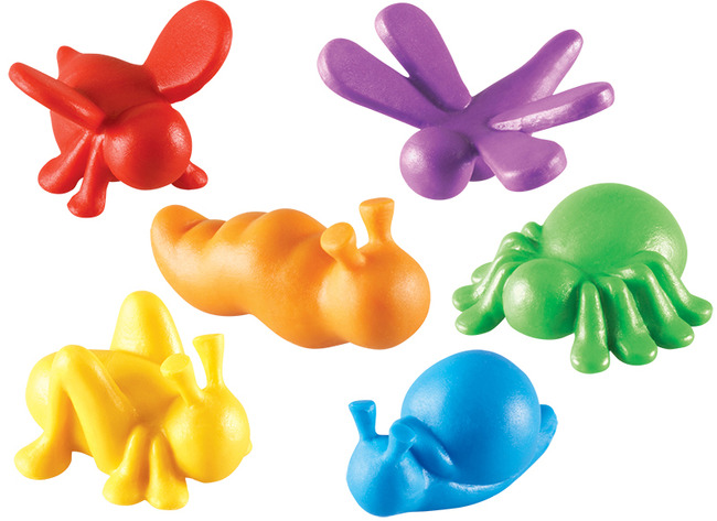Sorteerfiguren - Learning Resources In The Garden Critter Counters - Kunststof - Insecten - Set Van 72 Assorti