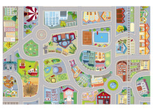 Speeltapijt - vinyl - de stad - 100 x 150 cm