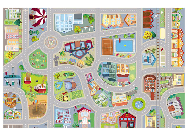 Speeltapijt - Vinyl - De Stad - 100 X 150 Cm