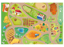 Speeltapijt - vinyl - het platteland - 100 x 150 cm