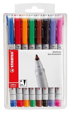 Stiften - Whiteboard Stiften - Stabilo Ohpen - Medium - Gekleurd - Set Van 8 Assorti
