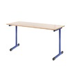 Leerlingentafel - Tau - Dubbel - Niet Verstelbaar - Zonder Boekenvak - 64 cm - onderstel ral 3004 (bordeaux) - blad beuk - per stuk