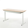 Leerlingentafel - Tau - Dubbel - Niet Verstelbaar - Zonder Boekenvak - 64 cm - onderstel ral 3004 (bordeaux) - blad beuk - per stuk