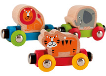 Eerste speelgoed - spoorbaan - Hape - jungle trein - 6-delig