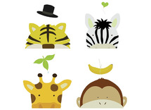 Muurdecoratie - Muurstickers - zoo-tastic - per set