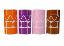 Stickers - Apli - bruin, roze, paars, oranje - set van 900
