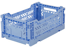 Opbergen - folding crates mini - per stuk - baby blue - per stuk