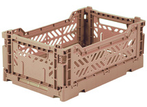Opbergen - folding crates mini - per stuk - warm taupe - per stuk