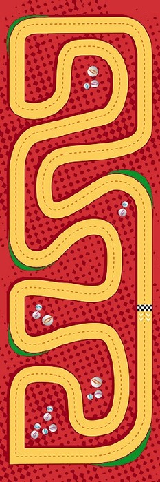 Speelmat - Knikkercircuit P/st