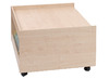 Speelmeubel - speeltafel op wieltjes met opbergruimte - kruiphoogte 77 x 104 x 46 cm - lichte esdoorn - speelhoek