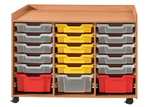 Speelmeubel - speeltafel op wieltjes met opbergruimte - kruiphoogte 77 x 104 x 71,6 cm - beuk - per stuk